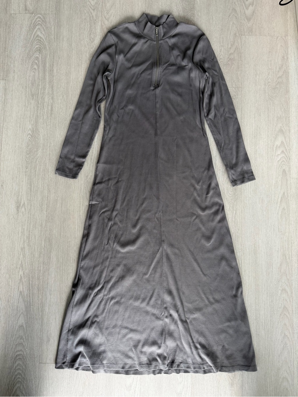 Zara Long Sleeve Maxi Dress in Charcoal